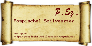 Pospischel Szilveszter névjegykártya